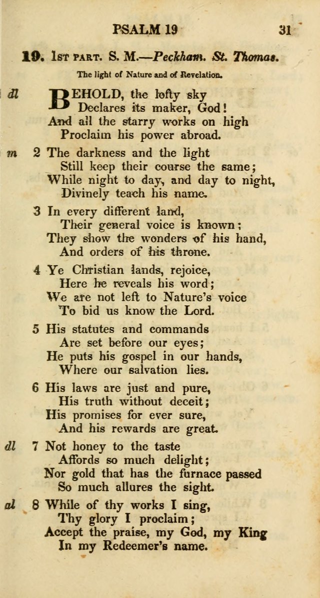 Psalms and Hymns, Adapted to Public Worship: and approved by the General Assembly of the Presbyterian Church in the United States of America: the latter being arranged according to subjects... page 31