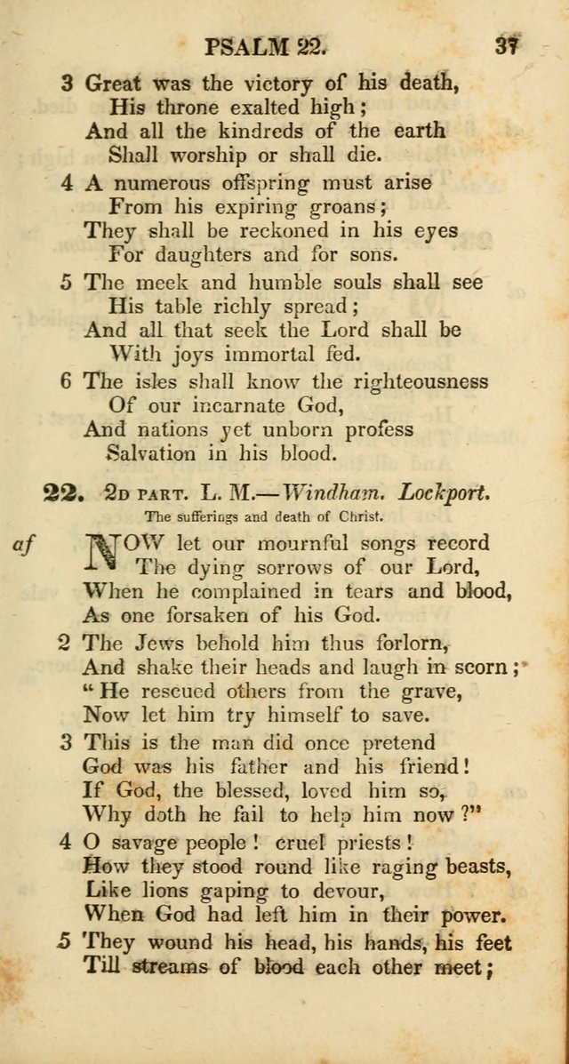 Psalms and Hymns, Adapted to Public Worship: and approved by the General Assembly of the Presbyterian Church in the United States of America: the latter being arranged according to subjects... page 37