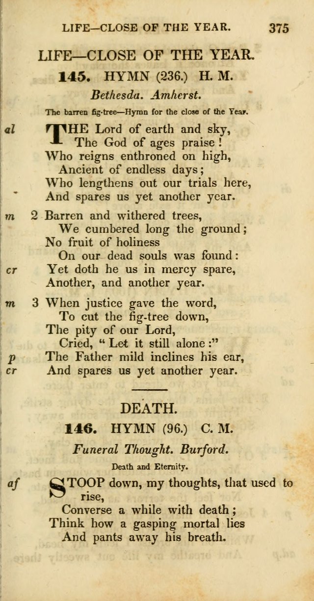 Psalms and Hymns, Adapted to Public Worship: and approved by the General Assembly of the Presbyterian Church in the United States of America: the latter being arranged according to subjects... page 375