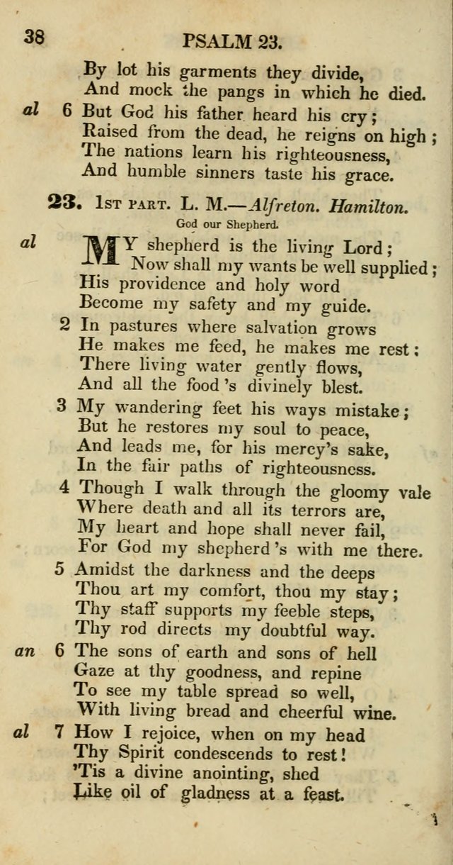 Psalms and Hymns, Adapted to Public Worship: and approved by the General Assembly of the Presbyterian Church in the United States of America: the latter being arranged according to subjects... page 38