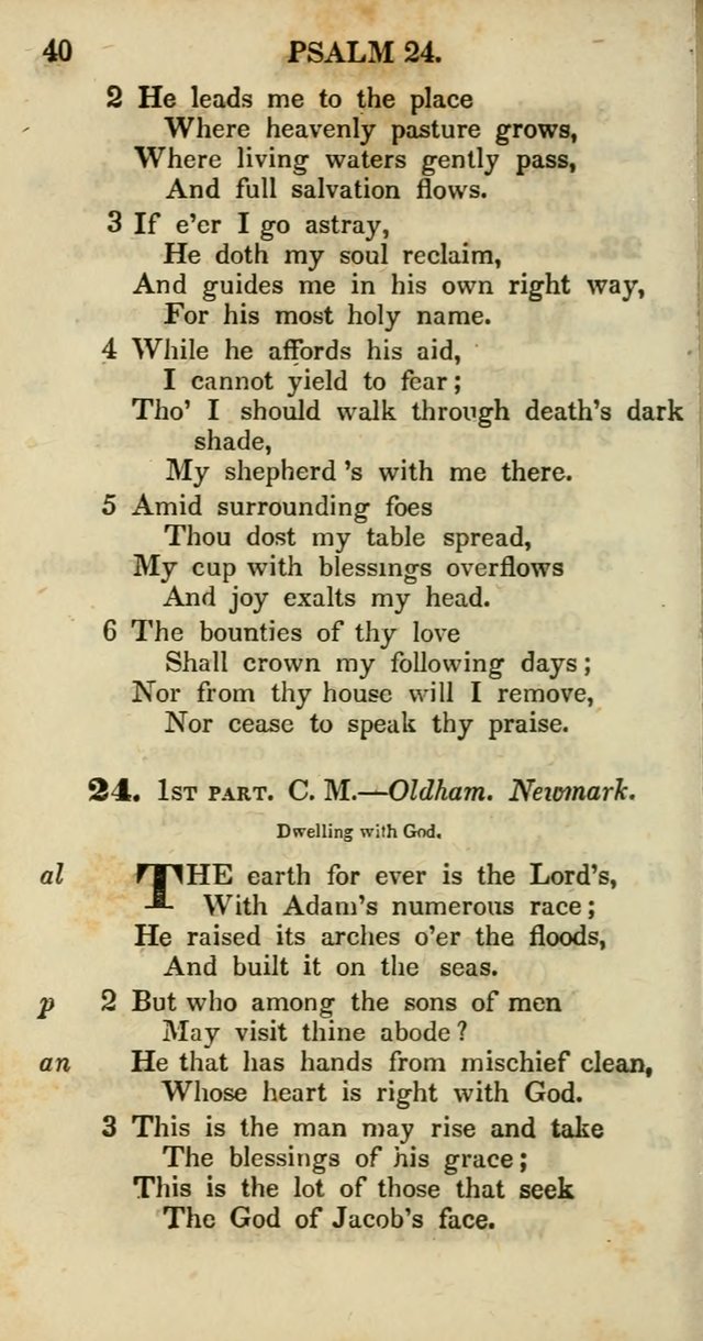 Psalms and Hymns, Adapted to Public Worship: and approved by the General Assembly of the Presbyterian Church in the United States of America: the latter being arranged according to subjects... page 40