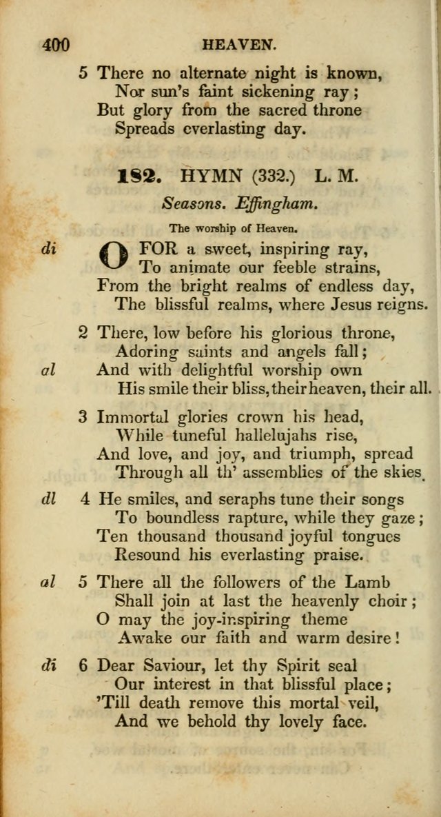 Psalms and Hymns, Adapted to Public Worship: and approved by the General Assembly of the Presbyterian Church in the United States of America: the latter being arranged according to subjects... page 400