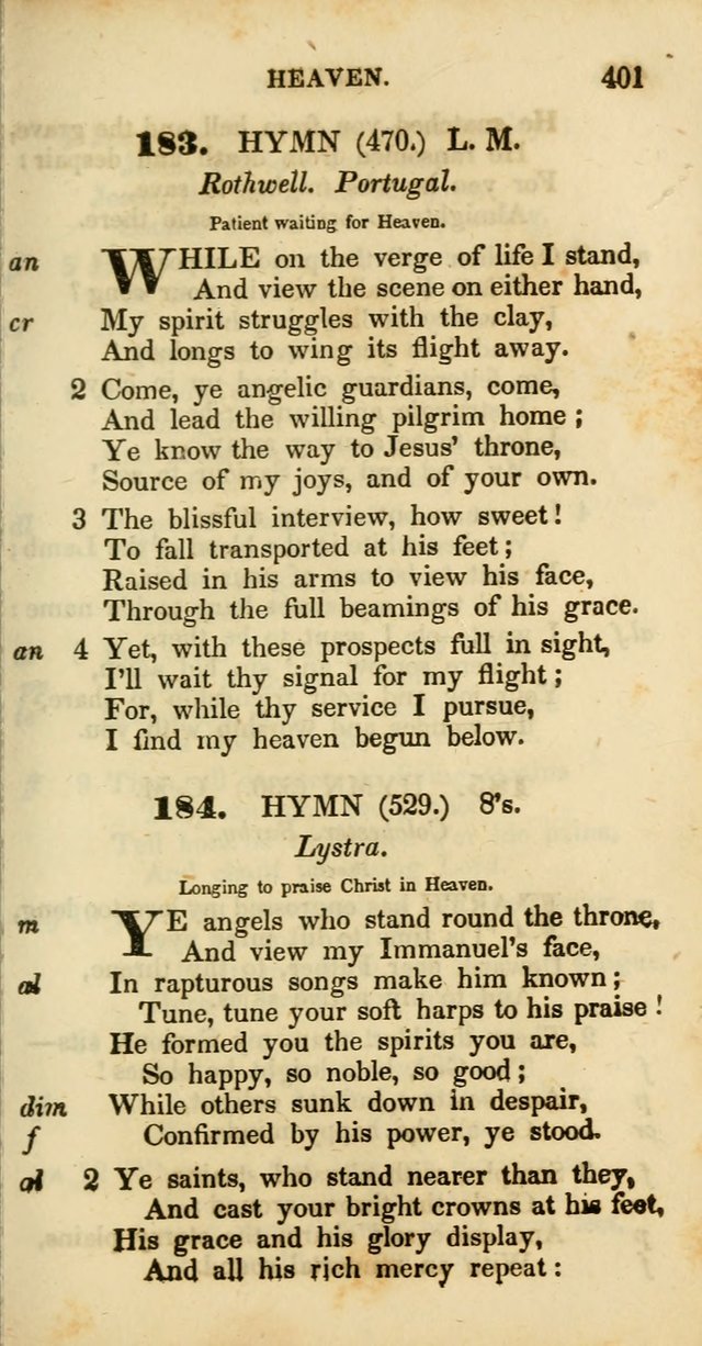 Psalms and Hymns, Adapted to Public Worship: and approved by the General Assembly of the Presbyterian Church in the United States of America: the latter being arranged according to subjects... page 401