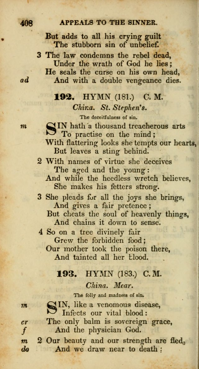 Psalms and Hymns, Adapted to Public Worship: and approved by the General Assembly of the Presbyterian Church in the United States of America: the latter being arranged according to subjects... page 408