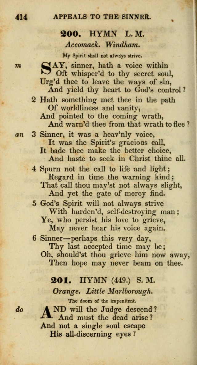 Psalms and Hymns, Adapted to Public Worship: and approved by the General Assembly of the Presbyterian Church in the United States of America: the latter being arranged according to subjects... page 414