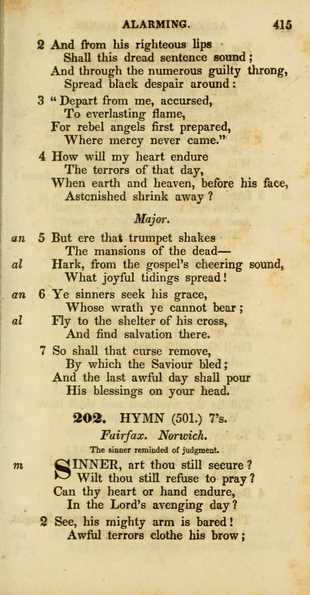 Psalms and Hymns, Adapted to Public Worship: and approved by the General Assembly of the Presbyterian Church in the United States of America: the latter being arranged according to subjects... page 415