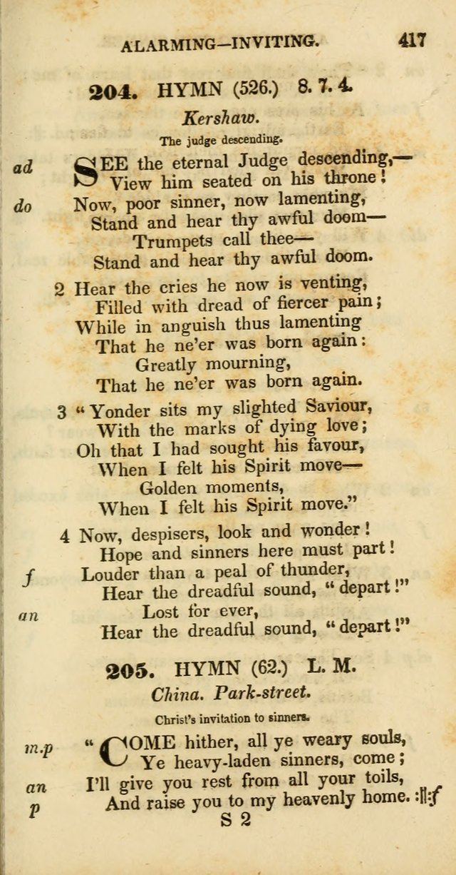 Psalms and Hymns, Adapted to Public Worship: and approved by the General Assembly of the Presbyterian Church in the United States of America: the latter being arranged according to subjects... page 417