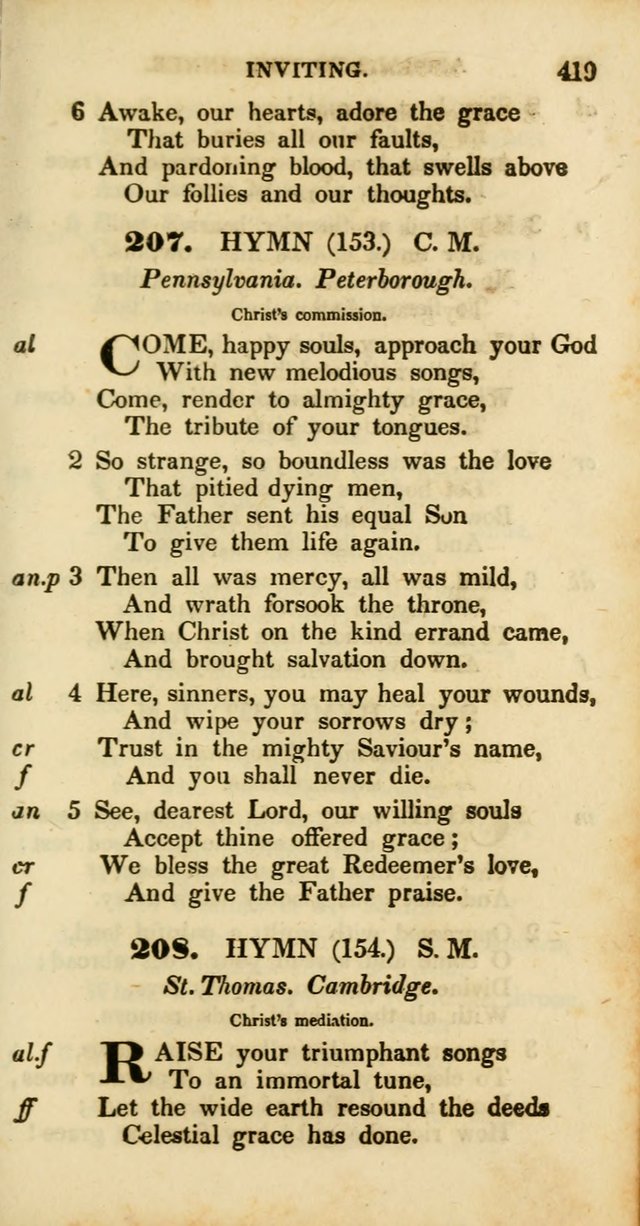 Psalms and Hymns, Adapted to Public Worship: and approved by the General Assembly of the Presbyterian Church in the United States of America: the latter being arranged according to subjects... page 419