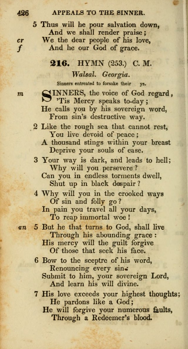 Psalms and Hymns, Adapted to Public Worship: and approved by the General Assembly of the Presbyterian Church in the United States of America: the latter being arranged according to subjects... page 426