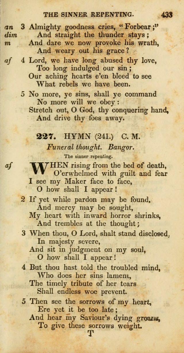 Psalms and Hymns, Adapted to Public Worship: and approved by the General Assembly of the Presbyterian Church in the United States of America: the latter being arranged according to subjects... page 433