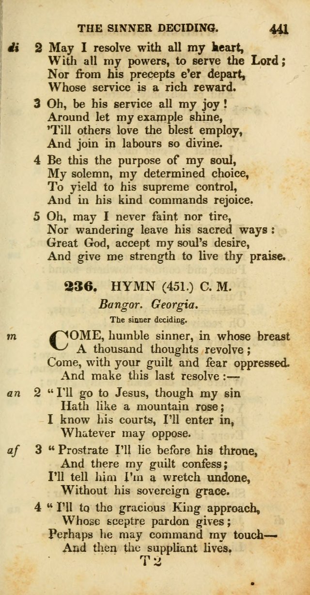 Psalms and Hymns, Adapted to Public Worship: and approved by the General Assembly of the Presbyterian Church in the United States of America: the latter being arranged according to subjects... page 441