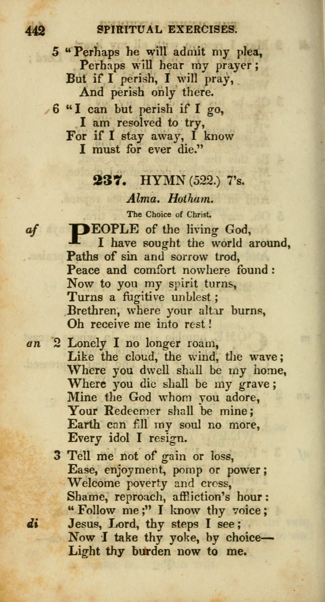 Psalms and Hymns, Adapted to Public Worship: and approved by the General Assembly of the Presbyterian Church in the United States of America: the latter being arranged according to subjects... page 442