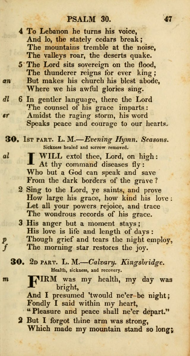 Psalms and Hymns, Adapted to Public Worship: and approved by the General Assembly of the Presbyterian Church in the United States of America: the latter being arranged according to subjects... page 47