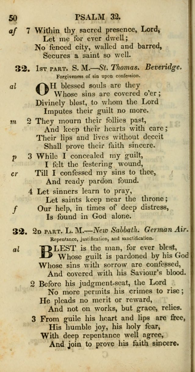 Psalms and Hymns, Adapted to Public Worship: and approved by the General Assembly of the Presbyterian Church in the United States of America: the latter being arranged according to subjects... page 50