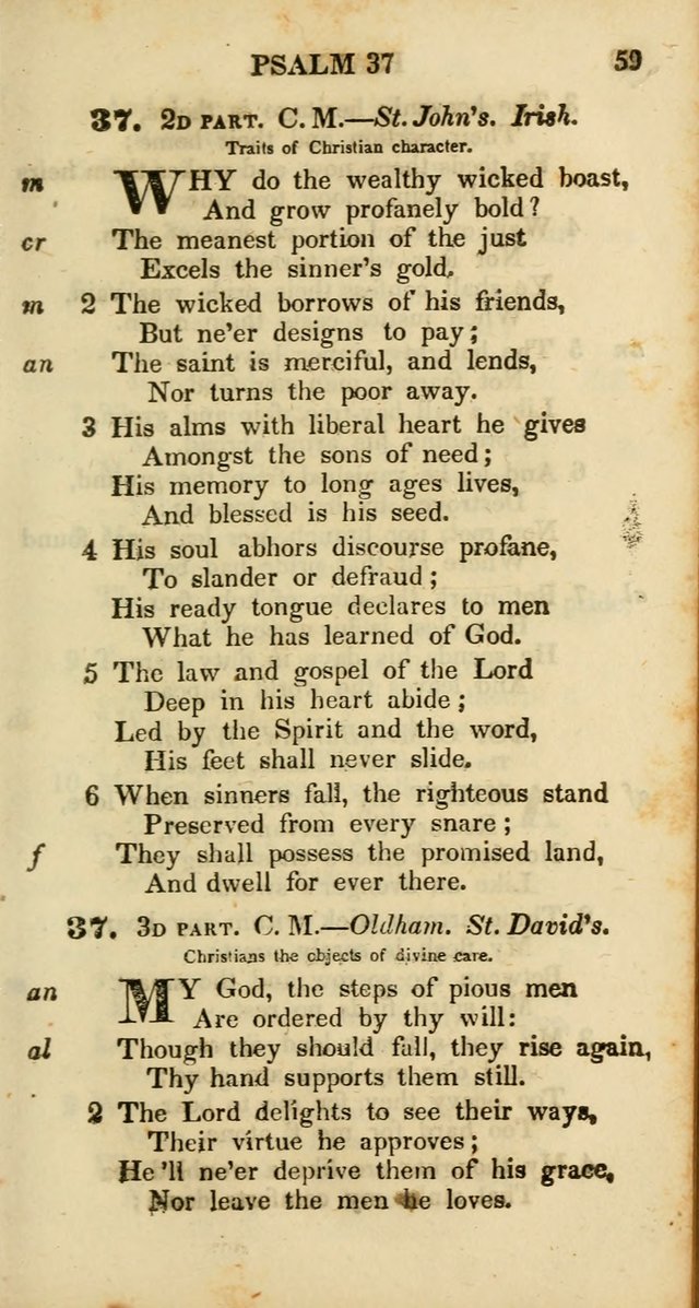 Psalms and Hymns, Adapted to Public Worship: and approved by the General Assembly of the Presbyterian Church in the United States of America: the latter being arranged according to subjects... page 59