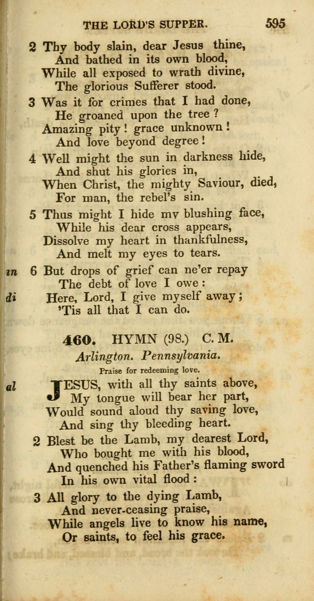 Psalms and Hymns, Adapted to Public Worship: and approved by the General Assembly of the Presbyterian Church in the United States of America: the latter being arranged according to subjects... page 597