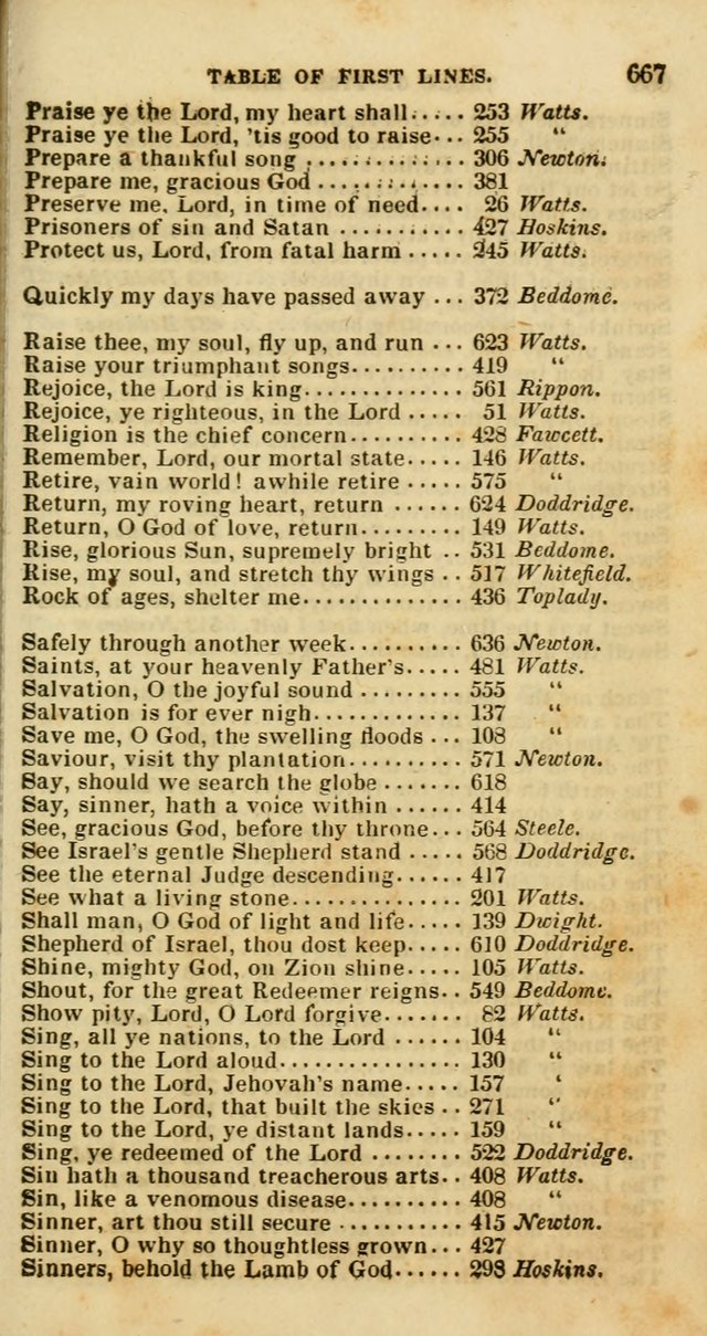 Psalms and Hymns, Adapted to Public Worship: and approved by the General Assembly of the Presbyterian Church in the United States of America: the latter being arranged according to subjects... page 671