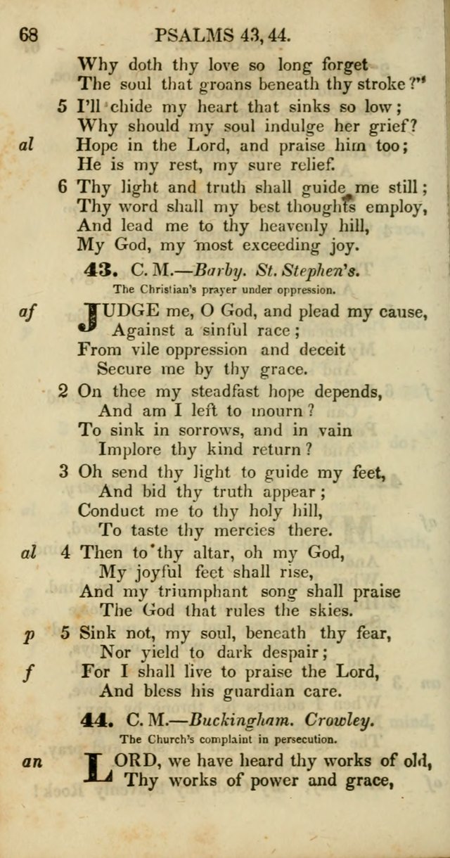 Psalms and Hymns, Adapted to Public Worship: and approved by the General Assembly of the Presbyterian Church in the United States of America: the latter being arranged according to subjects... page 68