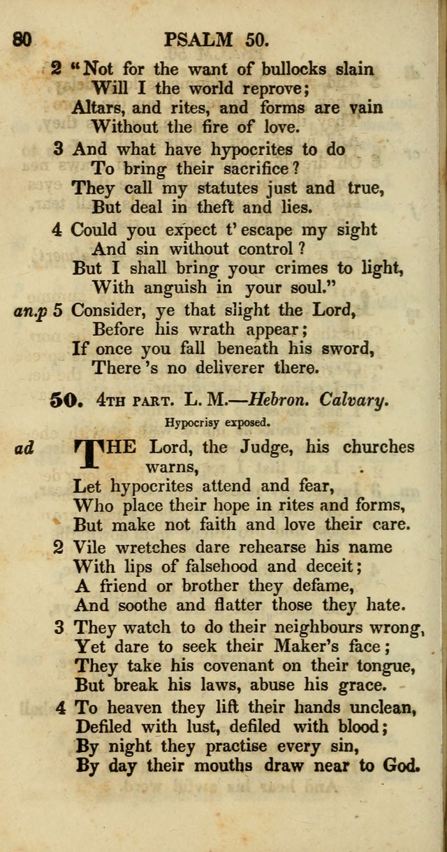 Psalms and Hymns, Adapted to Public Worship: and approved by the General Assembly of the Presbyterian Church in the United States of America: the latter being arranged according to subjects... page 80