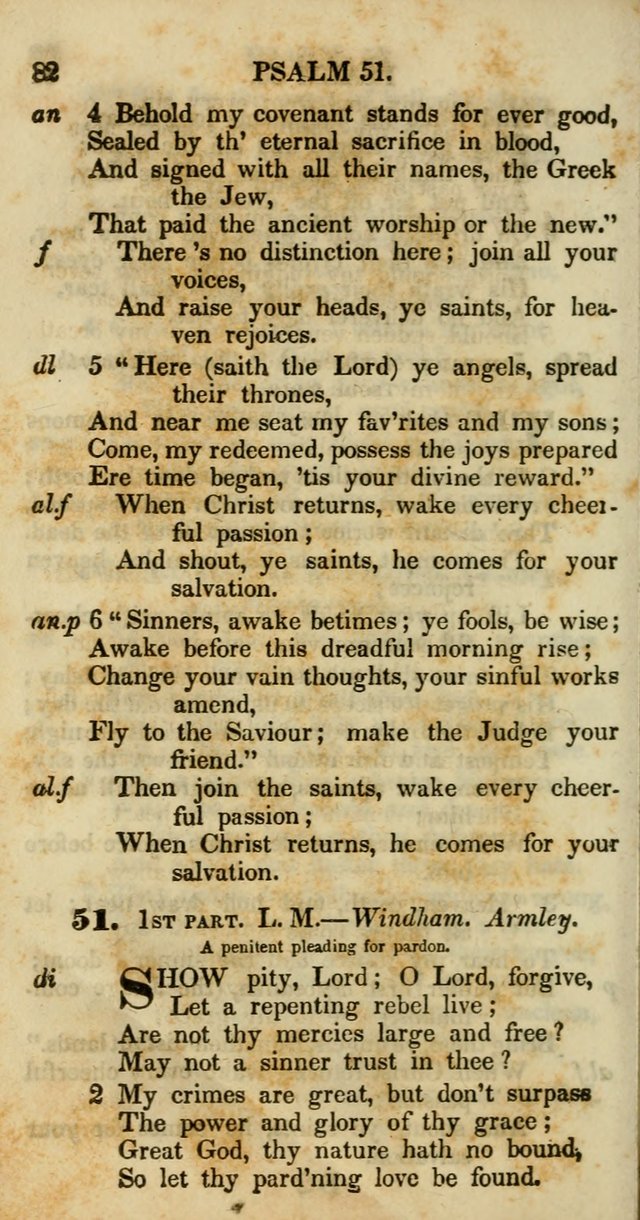 Psalms and Hymns, Adapted to Public Worship: and approved by the General Assembly of the Presbyterian Church in the United States of America: the latter being arranged according to subjects... page 82