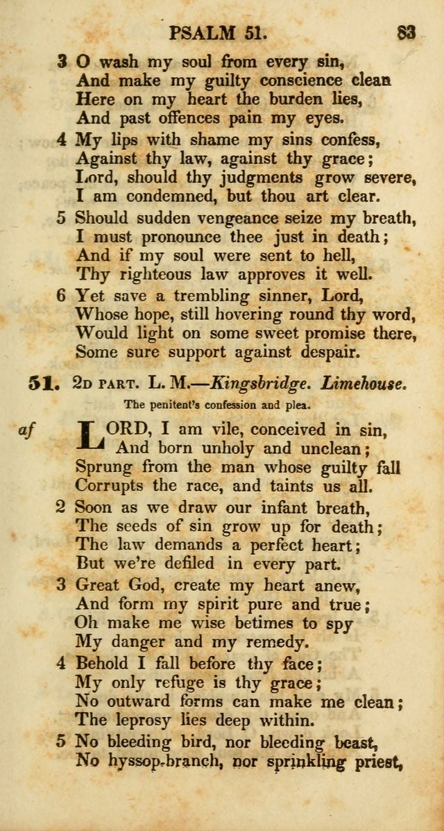 Psalms and Hymns, Adapted to Public Worship: and approved by the General Assembly of the Presbyterian Church in the United States of America: the latter being arranged according to subjects... page 83