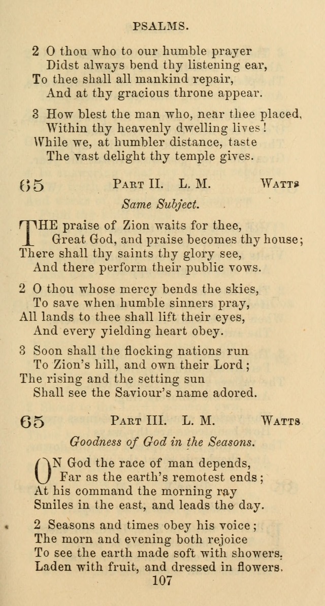 Psalms and Hymns: adapted to social, private and public worship in the Cumberland Presbyterian Chruch page 107