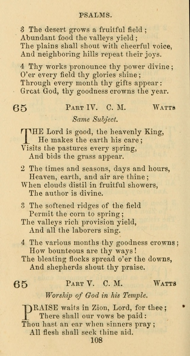 Psalms and Hymns: adapted to social, private and public worship in the Cumberland Presbyterian Chruch page 108