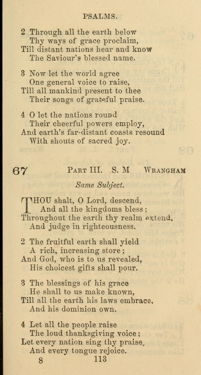 Psalms and Hymns: adapted to social, private and public worship in the Cumberland Presbyterian Chruch page 113