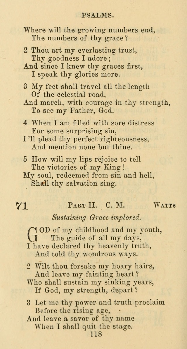 Psalms and Hymns: adapted to social, private and public worship in the Cumberland Presbyterian Chruch page 118