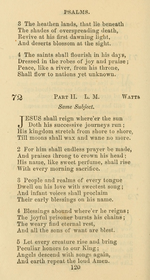 Psalms and Hymns: adapted to social, private and public worship in the Cumberland Presbyterian Chruch page 120