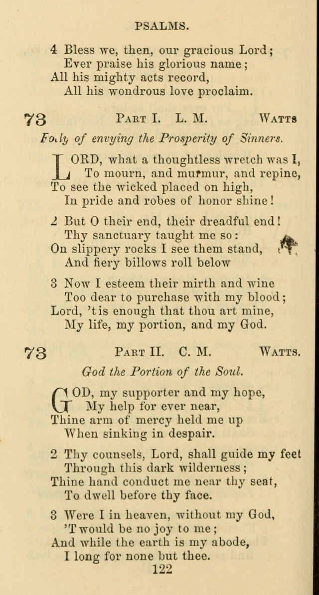 Psalms and Hymns: adapted to social, private and public worship in the Cumberland Presbyterian Chruch page 122