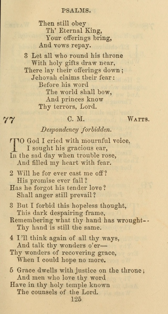 Psalms and Hymns: adapted to social, private and public worship in the Cumberland Presbyterian Chruch page 125