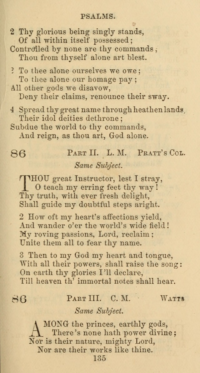 Psalms and Hymns: adapted to social, private and public worship in the Cumberland Presbyterian Chruch page 135