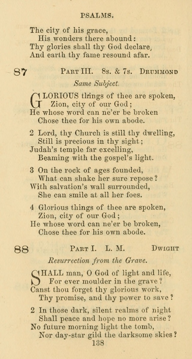 Psalms and Hymns: adapted to social, private and public worship in the Cumberland Presbyterian Chruch page 138