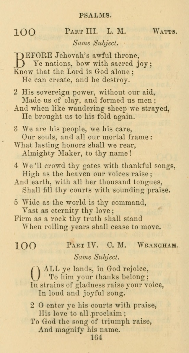 Psalms and Hymns: adapted to social, private and public worship in the Cumberland Presbyterian Chruch page 164