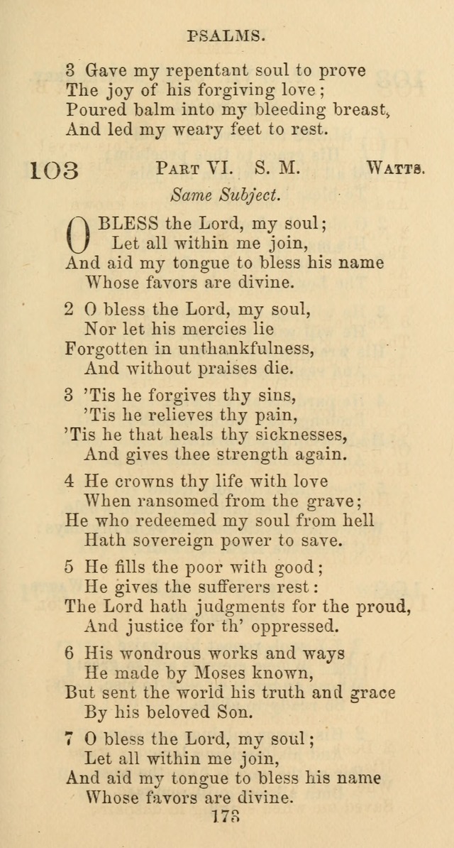 Psalms and Hymns: adapted to social, private and public worship in the Cumberland Presbyterian Chruch page 173