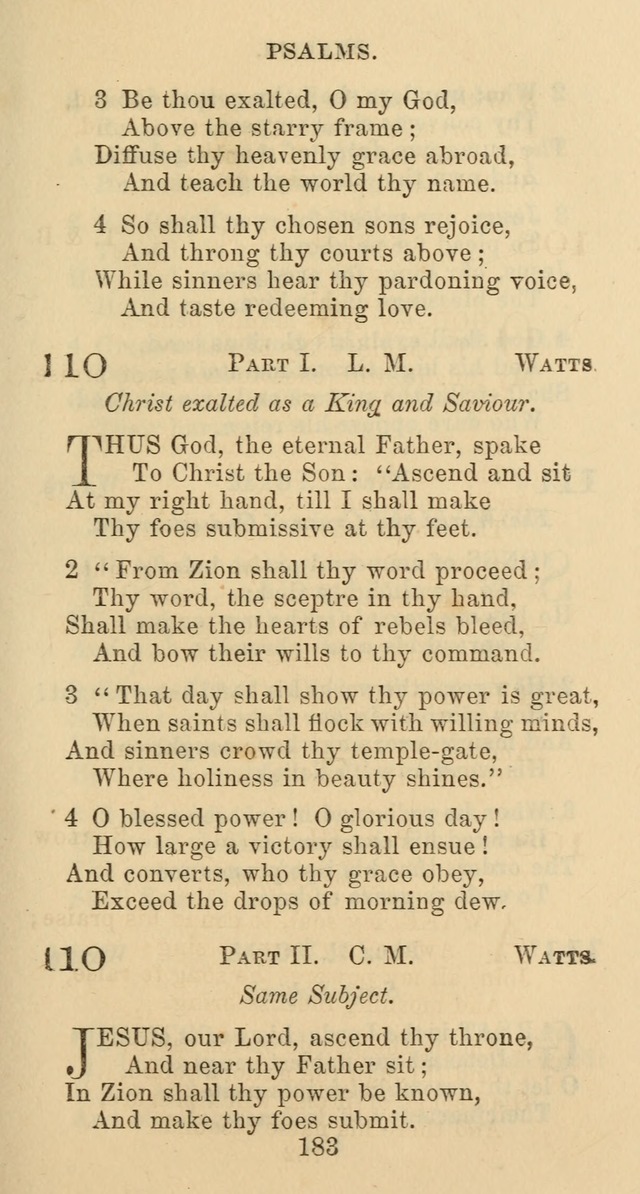 Psalms and Hymns: adapted to social, private and public worship in the Cumberland Presbyterian Chruch page 183