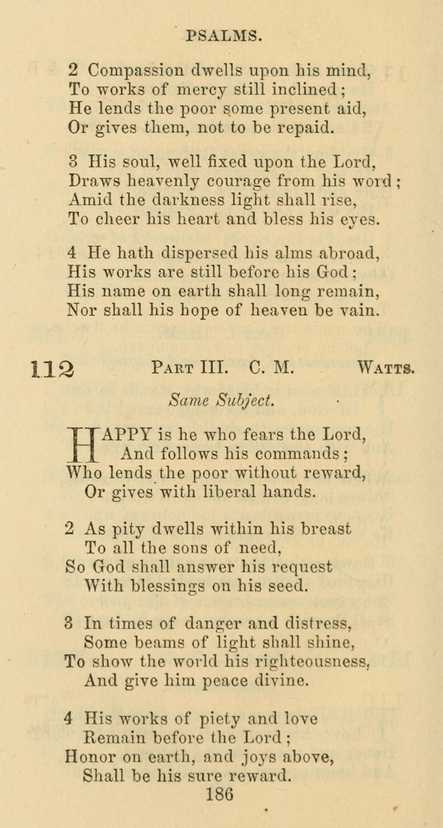 Psalms and Hymns: adapted to social, private and public worship in the Cumberland Presbyterian Chruch page 186