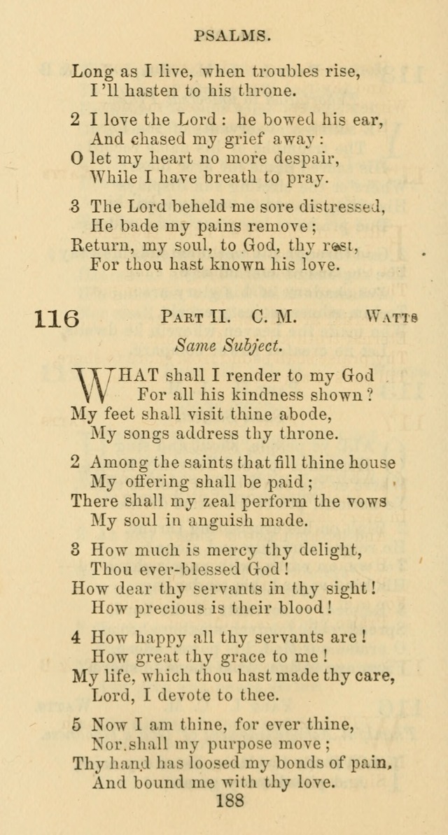 Psalms and Hymns: adapted to social, private and public worship in the Cumberland Presbyterian Chruch page 188