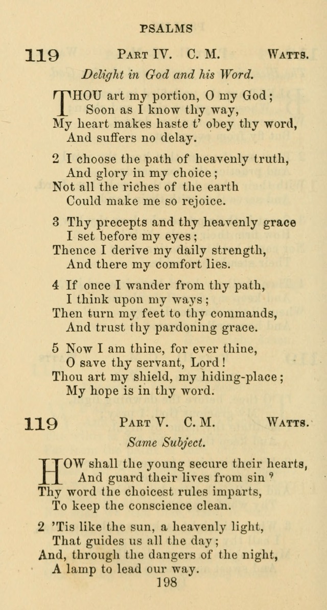 Psalms and Hymns: adapted to social, private and public worship in the Cumberland Presbyterian Chruch page 198