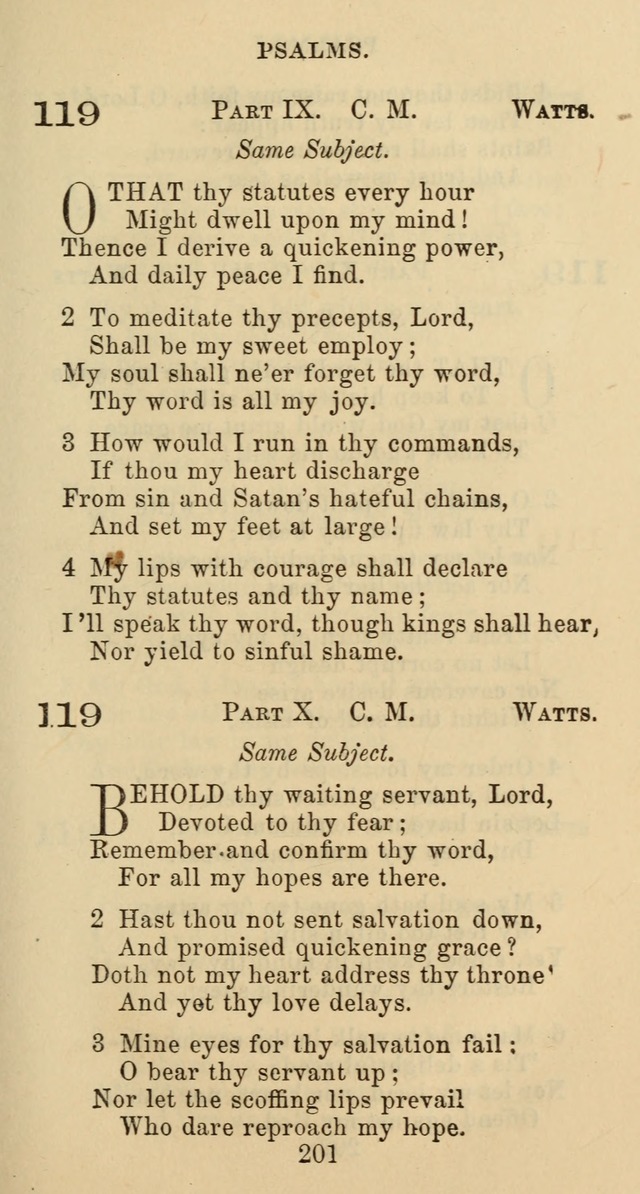 Psalms and Hymns: adapted to social, private and public worship in the Cumberland Presbyterian Chruch page 201