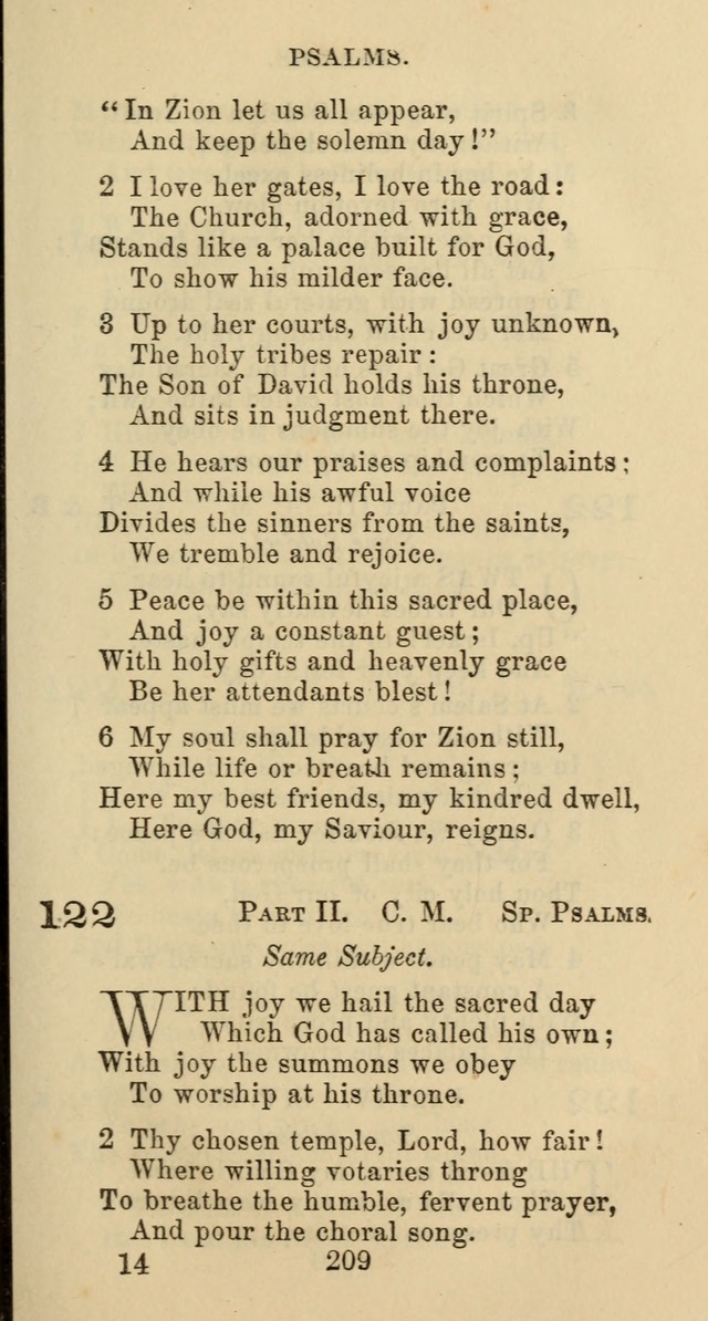 Psalms and Hymns: adapted to social, private and public worship in the Cumberland Presbyterian Chruch page 209