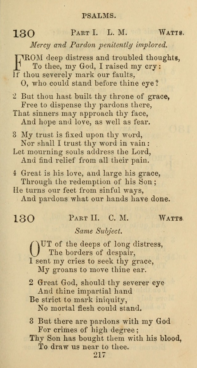 Psalms and Hymns: adapted to social, private and public worship in the Cumberland Presbyterian Chruch page 217