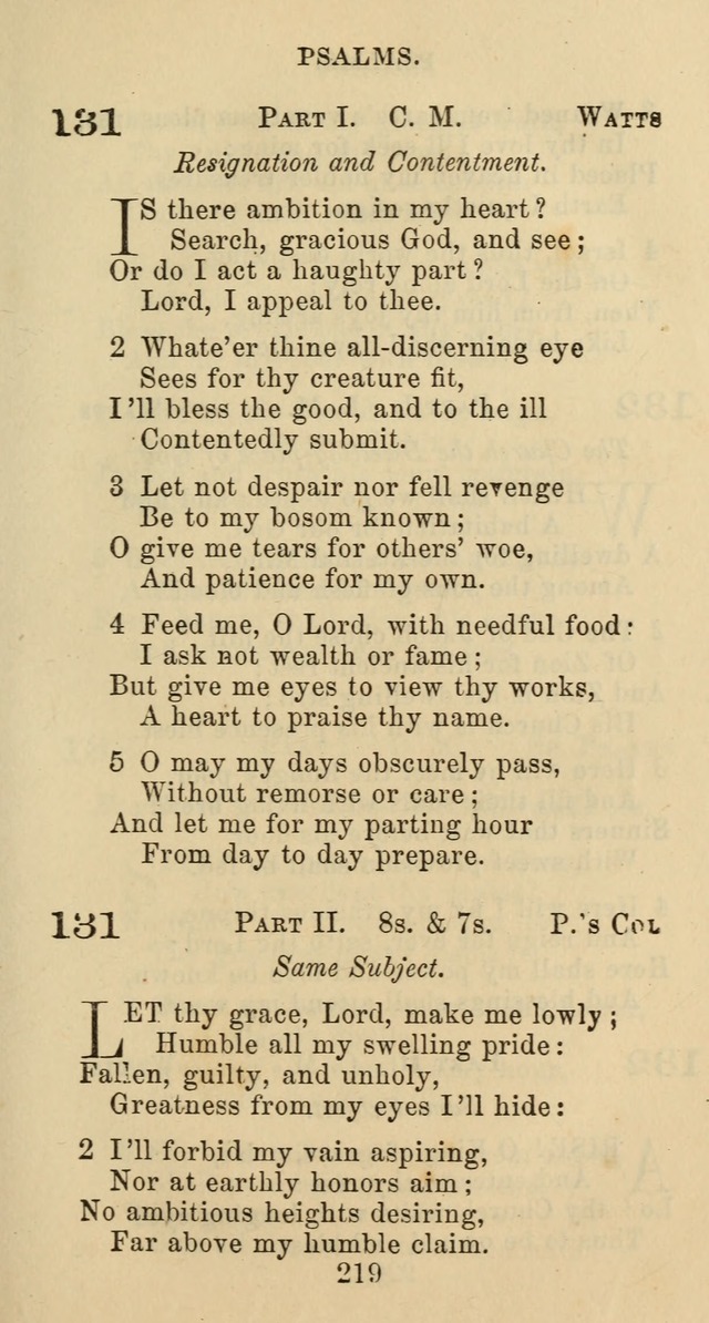 Psalms and Hymns: adapted to social, private and public worship in the Cumberland Presbyterian Chruch page 219