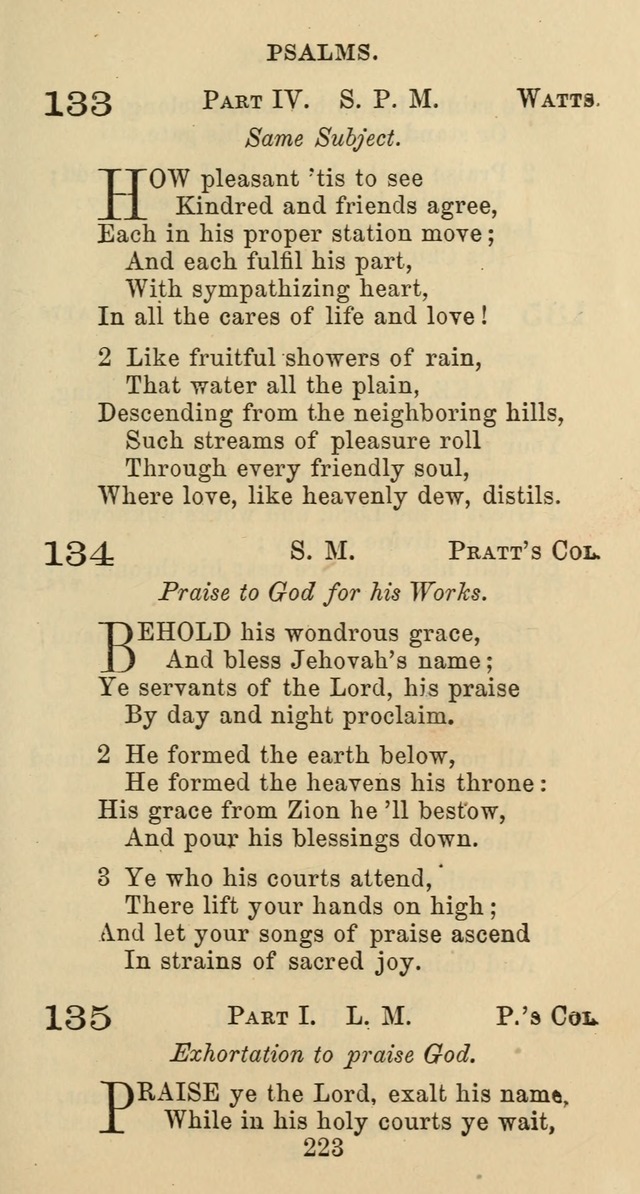 Psalms and Hymns: adapted to social, private and public worship in the Cumberland Presbyterian Chruch page 223