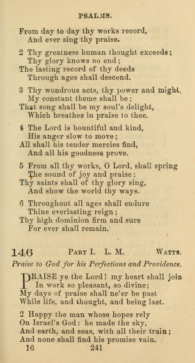 Psalms and Hymns: adapted to social, private and public worship in the Cumberland Presbyterian Chruch page 241