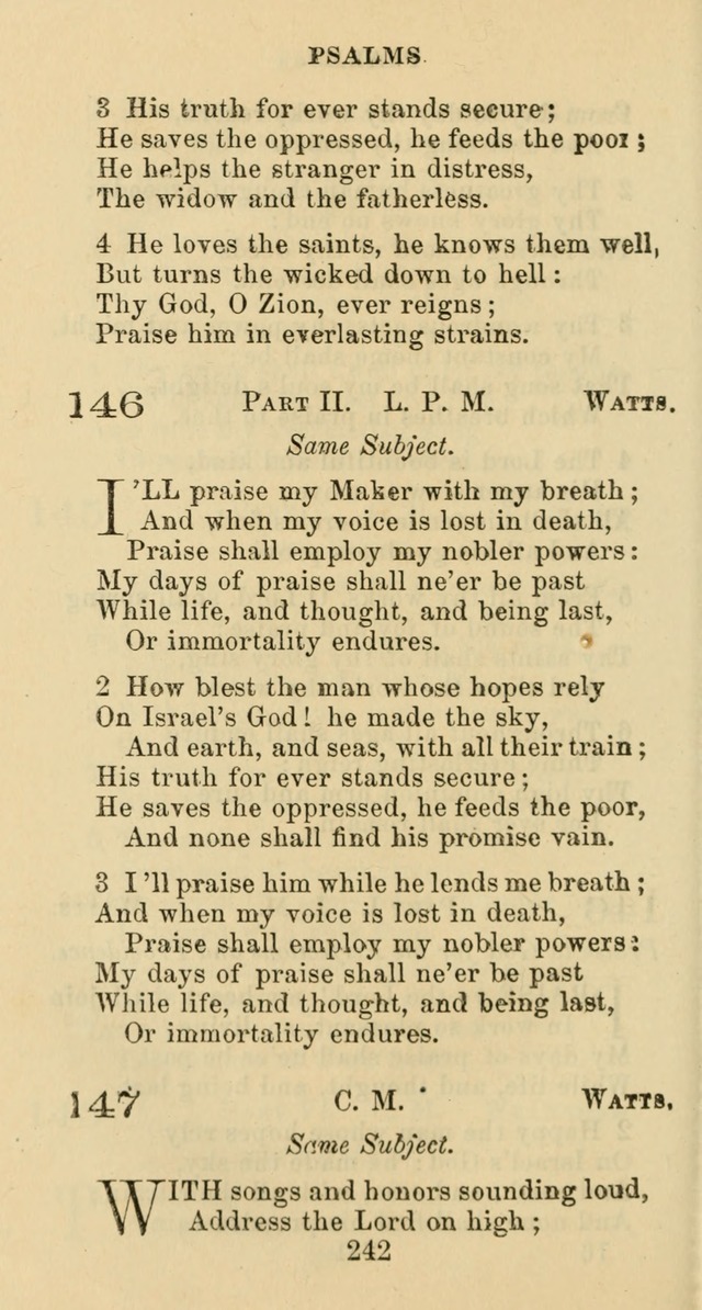 Psalms and Hymns: adapted to social, private and public worship in the Cumberland Presbyterian Chruch page 242