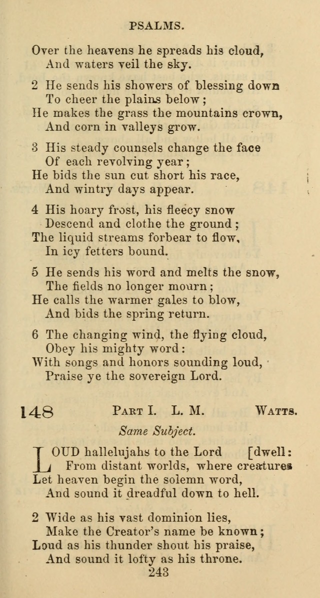 Psalms and Hymns: adapted to social, private and public worship in the Cumberland Presbyterian Chruch page 243