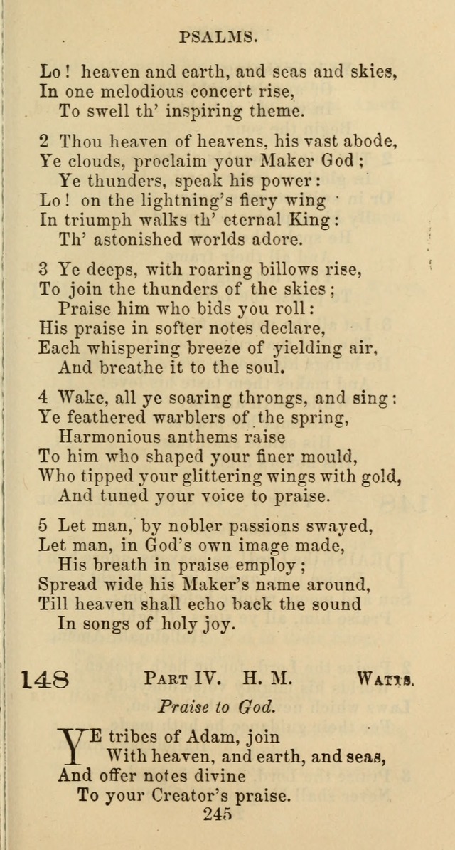 Psalms and Hymns: adapted to social, private and public worship in the Cumberland Presbyterian Chruch page 245