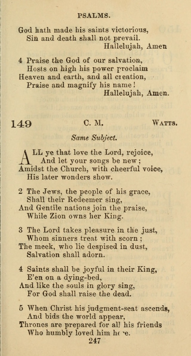 Psalms and Hymns: adapted to social, private and public worship in the Cumberland Presbyterian Chruch page 247